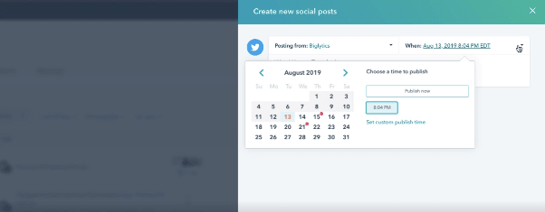 HubSpot Instagram Integration: scheduling post